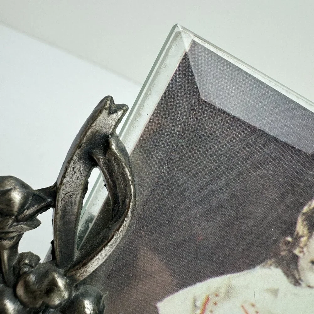 Vintage Art - Nouveau Picture Frame Metal  Glass